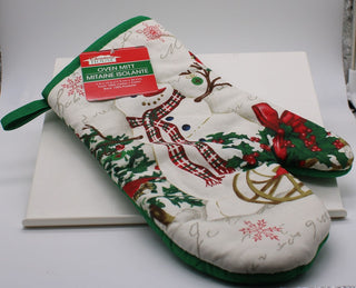 Christmas House Oven Mitts 3PC