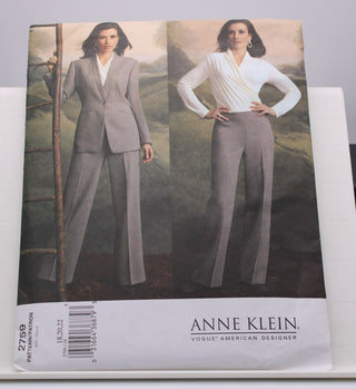 Anne klein Women's Sewing Pattern 2759 New With Tag