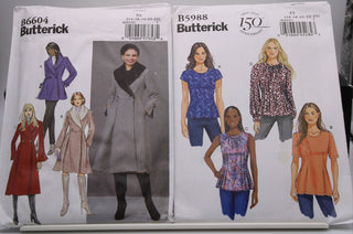 Butterick Women's Sewing Patterns B5988 & B6604 New With Tag